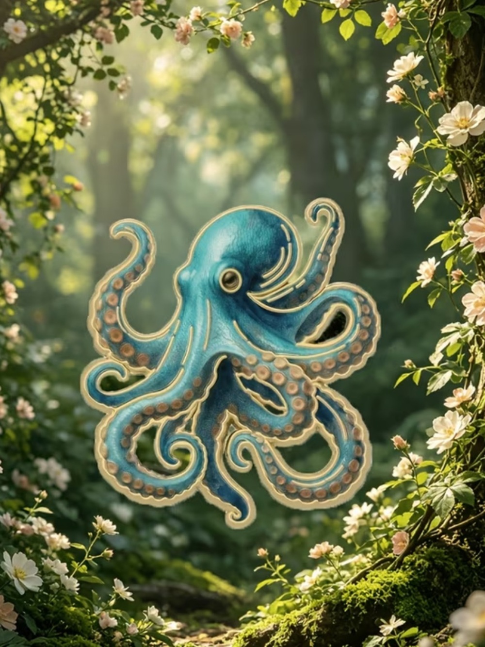 Octopus Blue Wall Art - Home Wall Decor